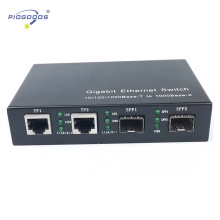 gigabit fiber optic media converter,2SFP 2ethernet ports optic fiber switch